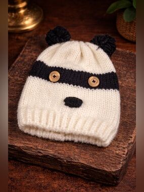 🐼 NWT A.CO Panda Creature Toque Hat – Cozy Knit Winter Beanie with Ears • Ardene